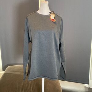 Women’s Xara Gray Fleece Lined Long Sleeve Athletic Sweatshirt Size L NWT